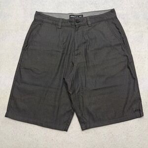 O'Neill Hybrid Bermuda Shorts Flat Front Surf Skater Casual Stretch Gray Mens 32